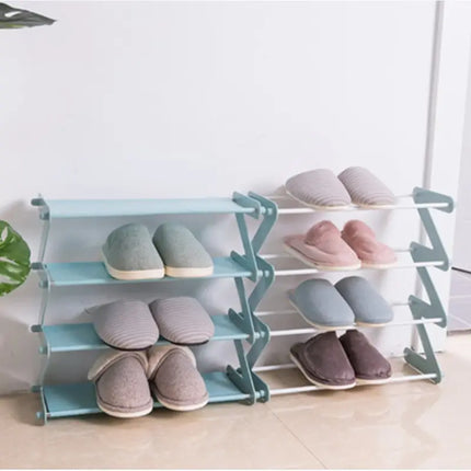 Multipurpose 4 layers Shoe Rack: Plastic Shoe Shelf Rack