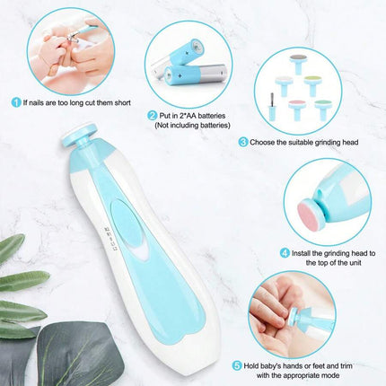 Safe Electric Nail Clipper Cutter - Gentle Trimming for Babies and Kids