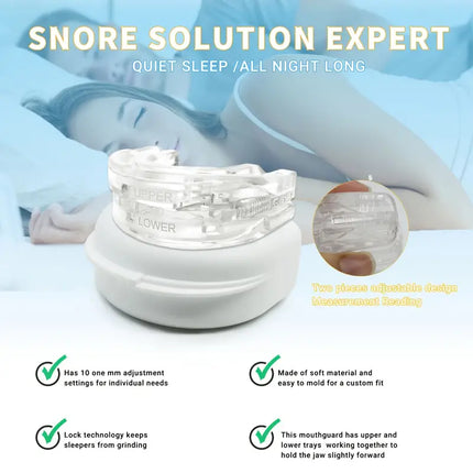 1pc Anti Snoring Device - Adjustable Mouthpiece for Bruxism & Snoring Relief