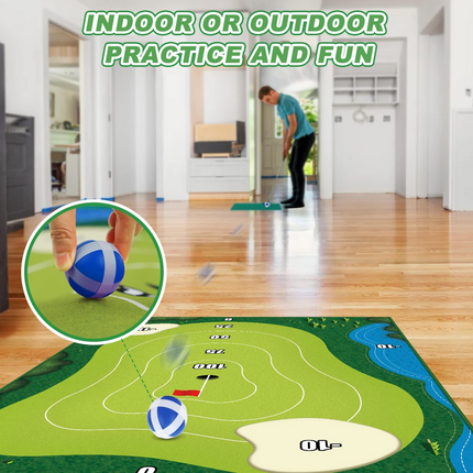 Golf Chip Game Mat For Indoor and Outdoor Golf Home Kit