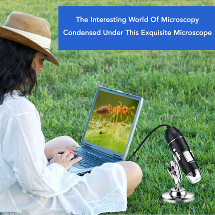 Portable Digital Microscope Camera: 500X Magnification Endoscope with 8 LEDs for Phone PC 5V