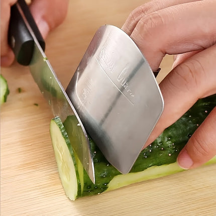 Stainless Steel Finger Guard for Cutting Vegetables: Safe Slicing, Chopping- Kitchen Tool