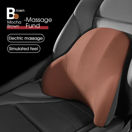 Elevate Your Drive with Electric Massage Lumbar Support & USB Socket Cushion - Get Yours Now!