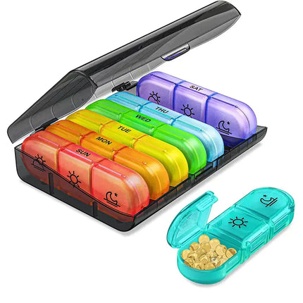 1pc Weekly Pill Organizer 3 Times A Day | Portable Pill Case