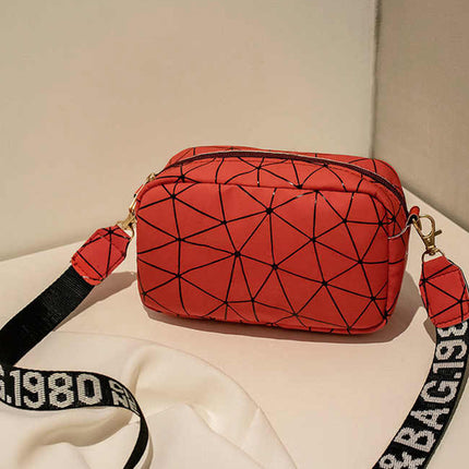 Stylish Geometric Sling Bag for Women: Shoulder Crossbody Bag in Red