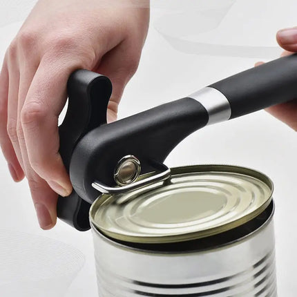 Manual Can Opener Kitchen Tool with Anti-Slip Grip Handle