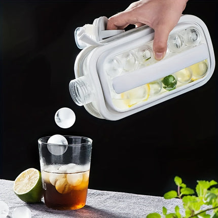 2-in-1 Portable Ice Ball Maker Kettle: Round Ice Cube Tray for Bar Accessories