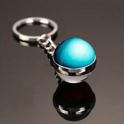 Solar System Keychain with Luminous Moon – Perfect Space Gift