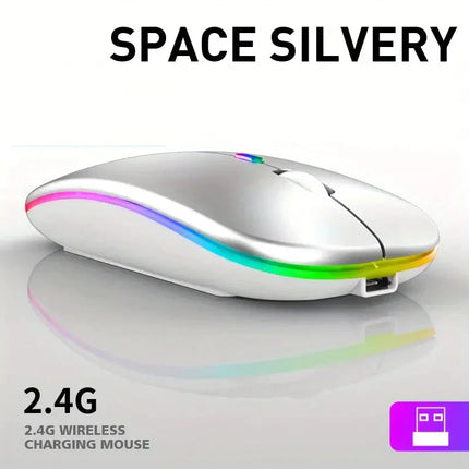 Rechargeable Wireless Gaming Mouse: Ergonomic, Backlit Design for Laptop & PC