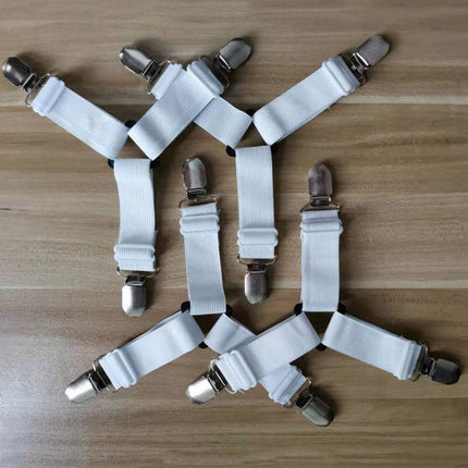 4Pcs Bed Sheet Clips Fasteners: Bed Sheet Fixer Clip for Neat Bedroom Look