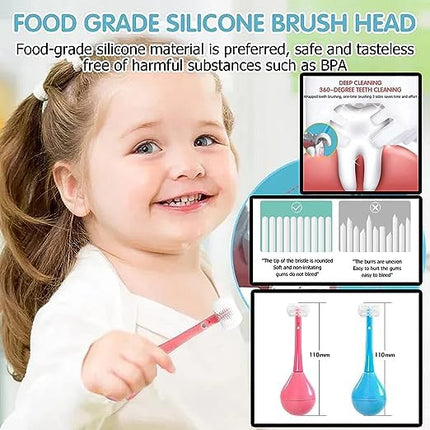 Three-Sided Soft Toothbrush For Kids Aged 3- 6 years Old