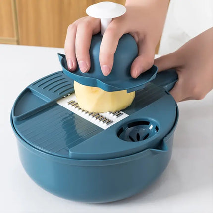 Stainless Steel Vegetable Chopper: Multifunctional Cutter, Slicer, Grater Kitchen Tool