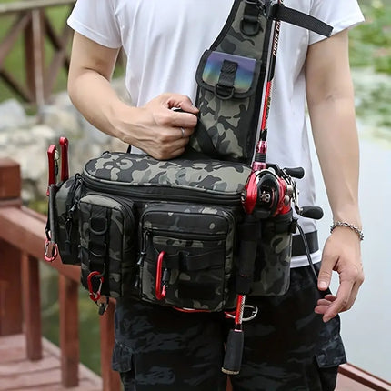 Lightweight Waterproof Fishing Backpack with Rod Holder