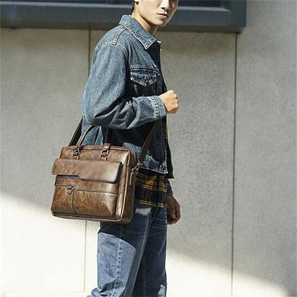 Men's Business Casual Shoulder Horizontal Crossbody Travel Bag