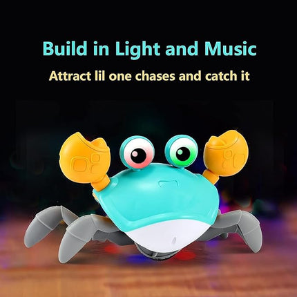 Rechargeable Musical Crawling Crab Toy: Fun Interactive Toy with Lights for Infants