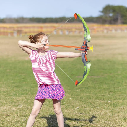 Archery Set For Beginners and Kids: Bow and Arrow Game with LED Light and Storage