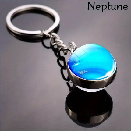 Solar System Keychain with Luminous Moon – Perfect Space Gift