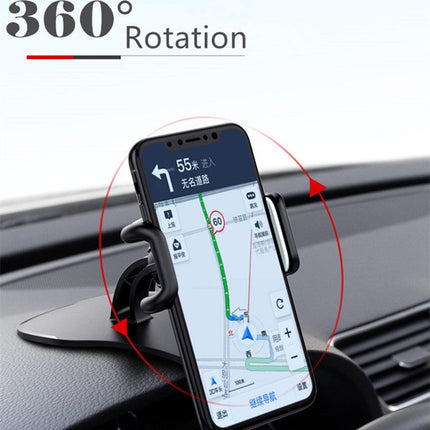 360° Rotation Car Phone Holder: Dashboard Easy Clip Mount for GPS and Mobile Device