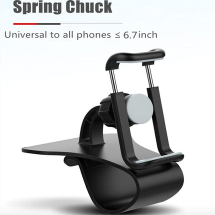 360° Rotation Car Phone Holder: Dashboard Easy Clip Mount for GPS and Mobile Device