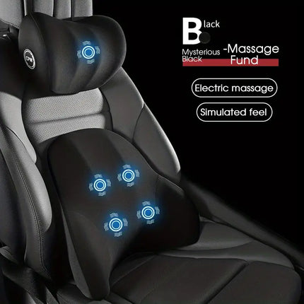 Elevate Your Drive with Electric Massage Lumbar Support & USB Socket Cushion - Get Yours Now!