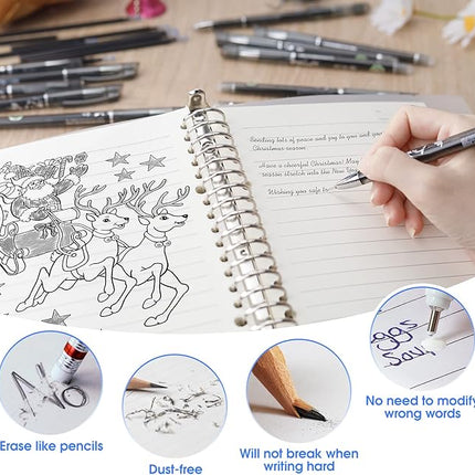 12pcs Erasable Gel Pen with Ultra Fine 0.5mm Tip, 20 Refills for School Office