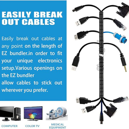 Streamline Your Space with Our PC Cable Management Zipper Cord Organizer