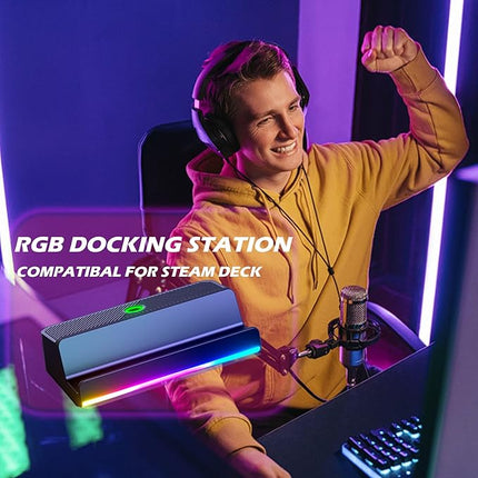 Enjoy Seamless Gaming with the RGB TV Video Adapter and Portable Charger Compatible Docking Station for Steam Deck