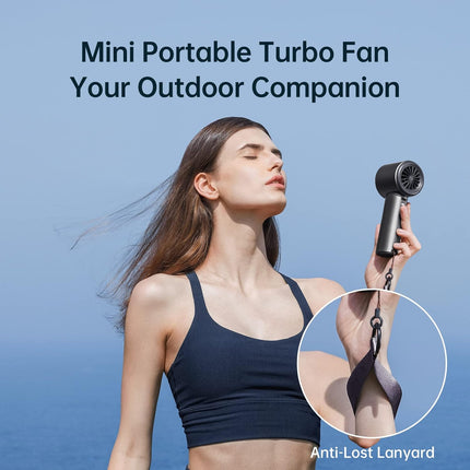 Portable Handheld Rechargeable Fan: Wireless, Long Battery Life and Wrist Handle - Stay Cool on the Go