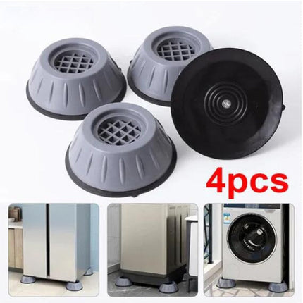 Anti-Vibration Pads for Washing Machine and Refrigerator: Non-Slip, Noise Reduction, Anti-Walk Rubber Pads- Pack of 1 (4pcs)