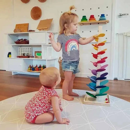 Wooden Marble Tree Musical Toy: Rainbow Color Musical Toy for Kids