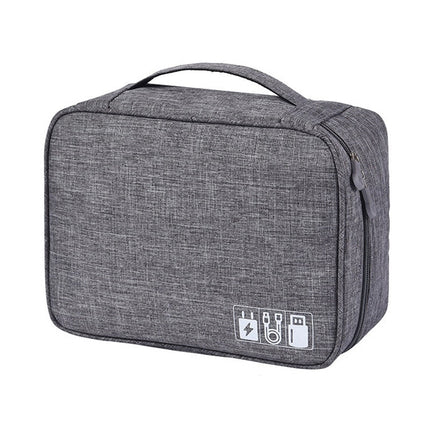 Waterproof Electronic Gadget Organizer Bag: Double Layer Cable Organizer for Travel