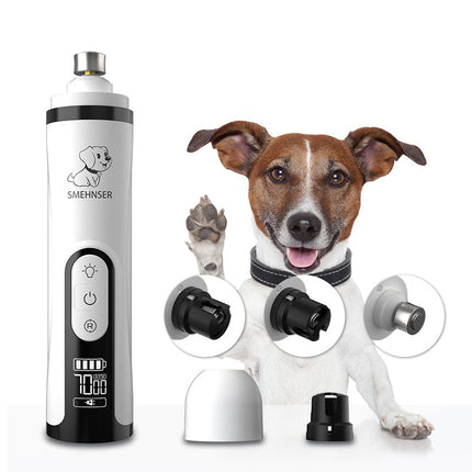 Maxbell Electric Pet Nail Grinder - USB Rechargeable LED Light Cat and Dog Nail Clippers