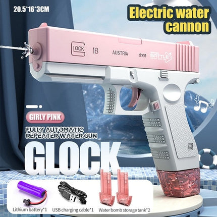 Electric Water Gun Toy: High-Pressure, Rechargeable Water Spray Gun for Kids