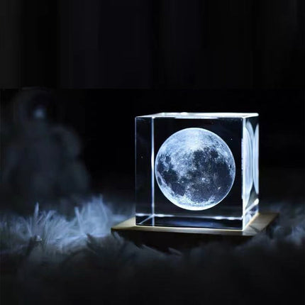 3D Moon Lamp Crystal Ball: LED Night Moon Light for Decor And Gifting