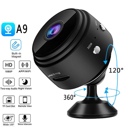 GTS Mini WiFi Camera: Wireless CCTV Security with Hidden Home Surveillance (Black)