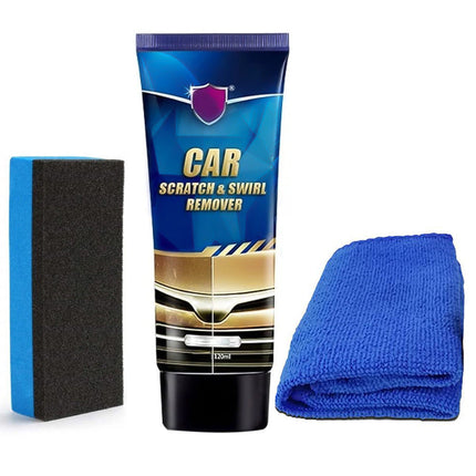 Car Scratch Remover Kit: Car Polishing Wax with Sponge and Cloth