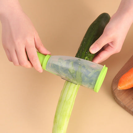 Ultimate Kitchen Efficiency: Stainless Steel Peeling Knife with Storage for Fruits & Vegetables