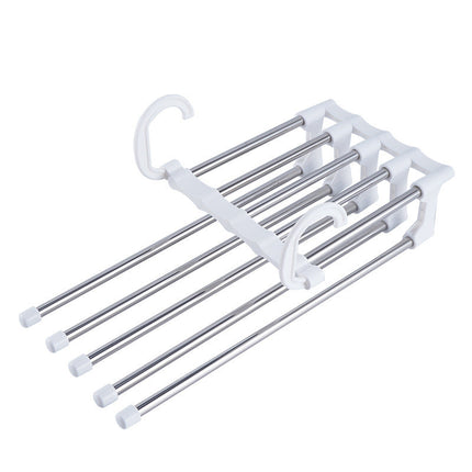 Durable Multipurpose Hanger for Clothes: Stainless Steel Clothes Hanger for Wardrobe- White