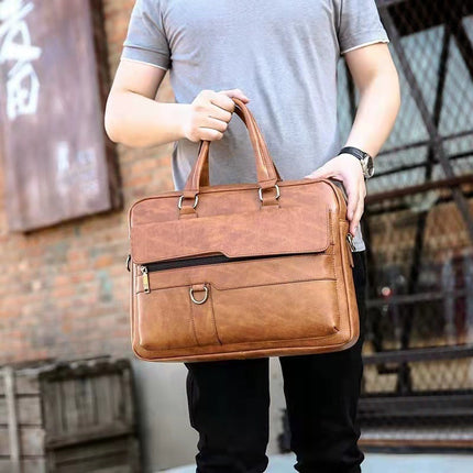 Men's Business Casual Shoulder Horizontal Crossbody Travel Bag
