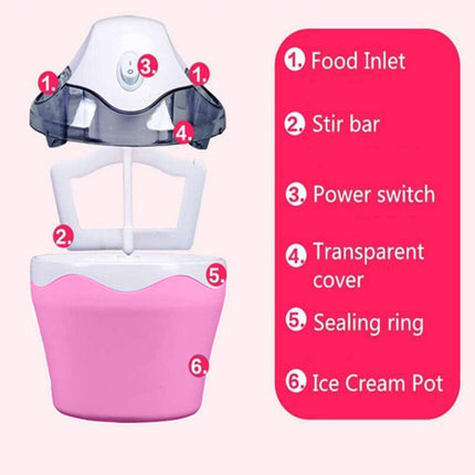 0.5 Qt Electric Ice Cream Maker - Quick & Homemade Delight in 15 Minutes