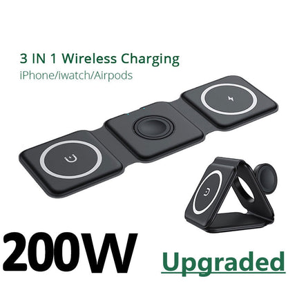 3-in-1 Magnetic Wireless Charging Station: Fast Charger for iPhone, AirPods and iWatch