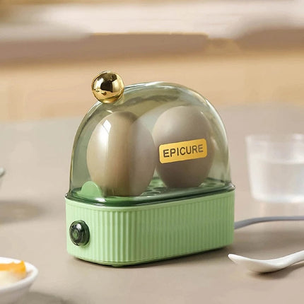 Compact Electric Egg Cooker with Timer: Quick 2-Egg Boiler Machine