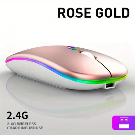 Rechargeable Wireless Gaming Mouse: Ergonomic, Backlit Design for Laptop & PC