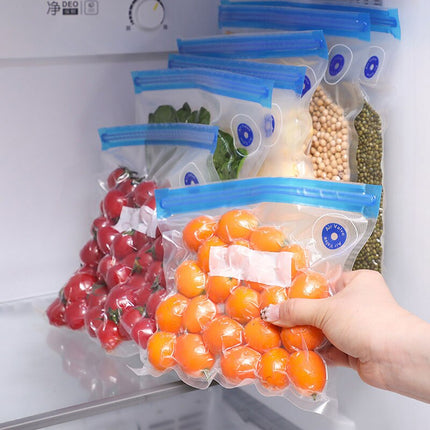 Vacuum Seal Food Sealer Bags with Hand Pump and Sealing Clips-10 Pc