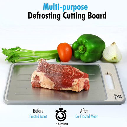 Multi-Purpose Kitchen Chopping Board: Double Sided Defrost Chopping Board