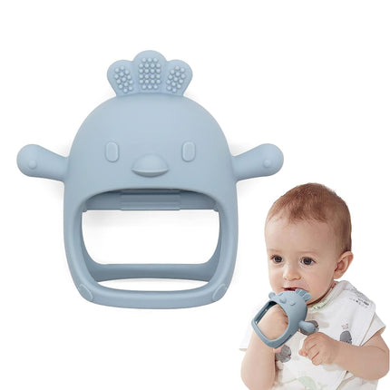 Silicone Teether for Infants and Newborns: 3D Baby Teether - Blue