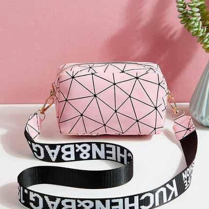 Stylish Geometric Sling Bag for Women: Shoulder Crossbody Bag in Pink