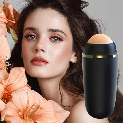 Reusable Oil Absorbing Roller for Face: Volcanic Oil Control Roller  to Control Excess Sebum