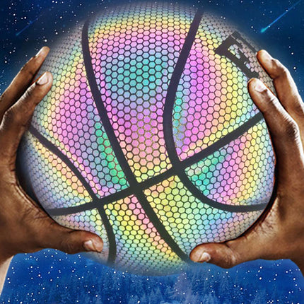 Reflective Holographic Multicolor PU Leather Luminous NytActiv Glowing Basketball
