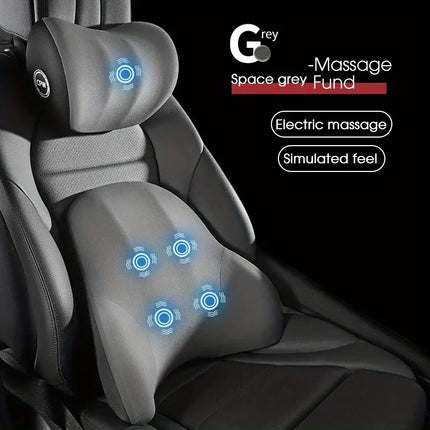 Elevate Your Drive with Electric Massage Lumbar Support & USB Socket Cushion - Get Yours Now!